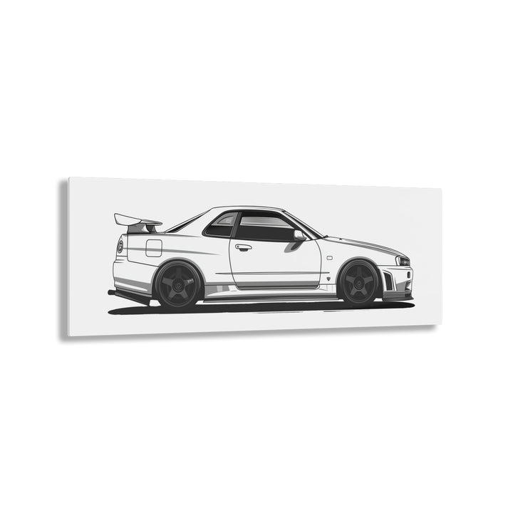 Nissan Skyline R34 GTR Godzilla Acrylic Print | Stunning Wall Art for JDM Enthusiasts | Ready to Hang - ignitionthreads