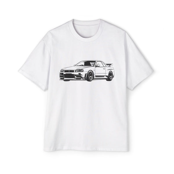 Nissan Skyline R34 GTR Oversized T-Shirt | Premium 100% Cotton | Boxy Fit Comfort | JDM Car Lover Apparel | Casual Style Tee