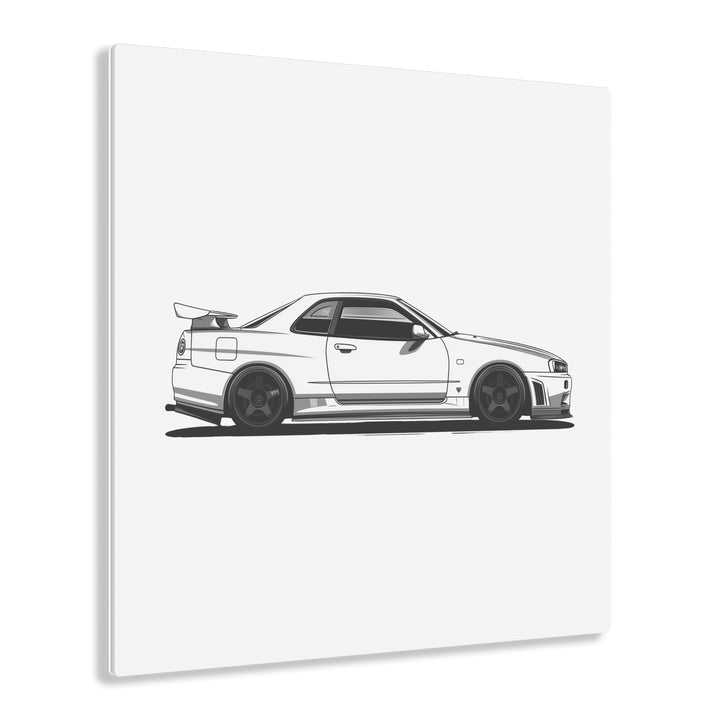 Nissan Skyline R34 GTR Godzilla Acrylic Print | Stunning Wall Art for JDM Enthusiasts | Ready to Hang - ignitionthreads