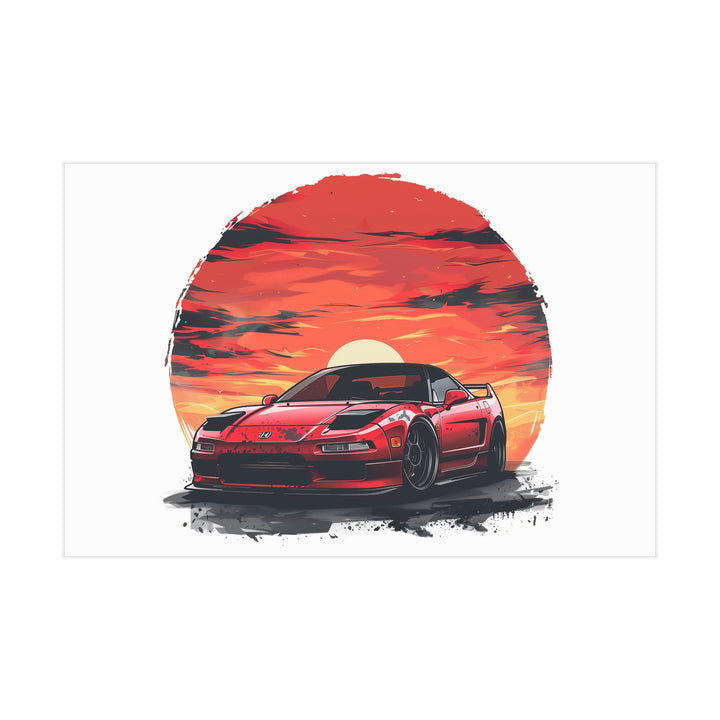 Honda NSX Car Art Print | Unframed Glossy or Matte Wall Decor | Sports Car Poster | JDM Automotive Art | Gift for Honda Enthusiasts-ignitionthreads