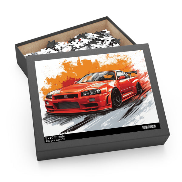 Nissan Skyline R34 GTR Puzzle | 120, 252, 500-Piece JDM Car Puzzle | Perfect Gift for Car Enthusiasts - ignitionthreads