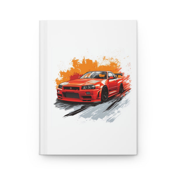 Nissan Skyline R34 GTR Matte Hardcover Journal 150 Pages