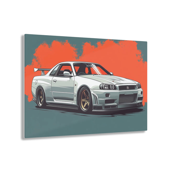 Nissan Skyline R34 GTR Godzilla Acrylic Print | Stunning Wall Art for JDM Enthusiasts | Ready to Hang - ignitionthreads