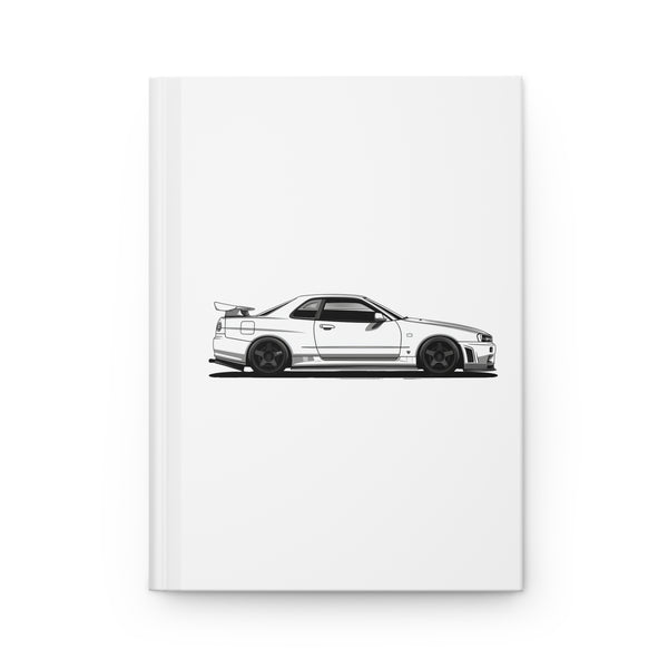 Nissan Skyline R34 GTR Matte Hardcover Journal - 150 Pages