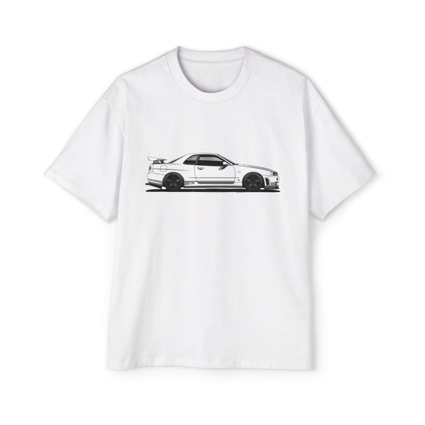 Nissan Skyline R34 GTR Oversized T-Shirt | Premium 100% Cotton | Boxy Fit Comfort | JDM Car Lover Apparel | Casual Style Tee