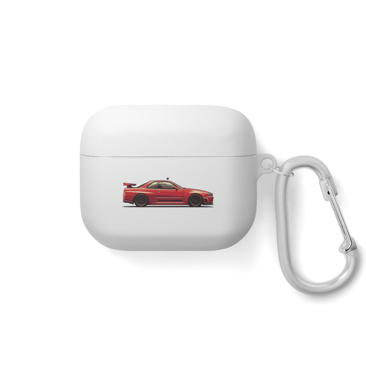 Nissan Skyline R34 GTR AirPods & AirPods Pro Case Cover | Premium TPU Protection | Includes Metal Carabiner | JDM Car Lover Accessory - ignitionthreads