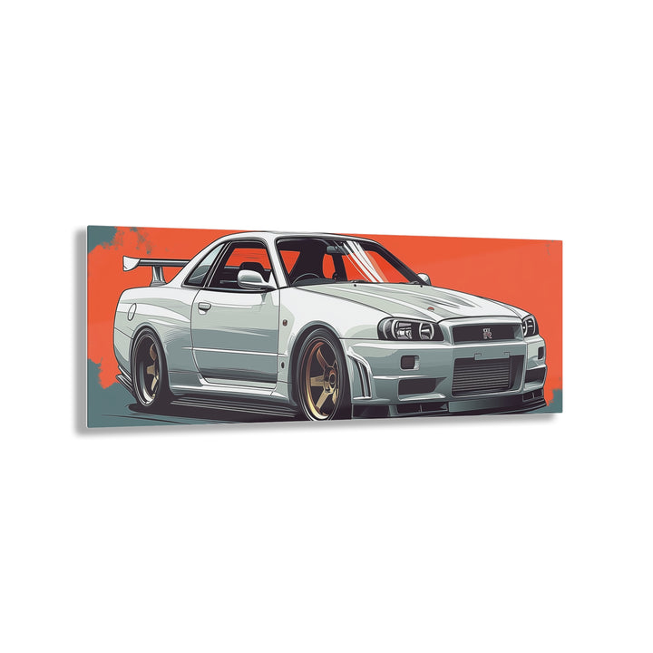 Nissan Skyline R34 GTR Godzilla Acrylic Print | Stunning Wall Art for JDM Enthusiasts | Ready to Hang - ignitionthreads