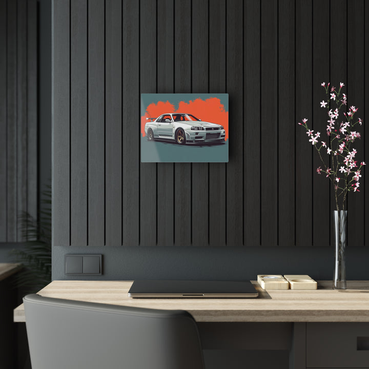 Nissan Skyline R34 GTR Godzilla Acrylic Print | Stunning Wall Art for JDM Enthusiasts | Ready to Hang - ignitionthreads