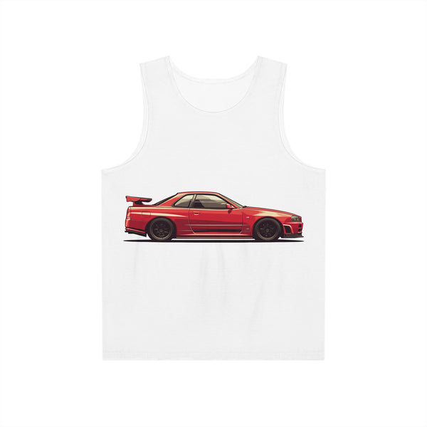 Nissan Skyline R34 GTR Tank Top | Lightweight Custom Fit | Soft & Stretchy Gym and Leisurewear | JDM Car Enthusiast Apparel - ignitionthreads