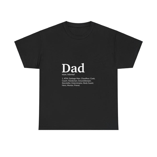 Dad Definition T-Shirt Cool Humour Tee for Men Unique Dad Gifts from Daughter Funny Gifts for Him