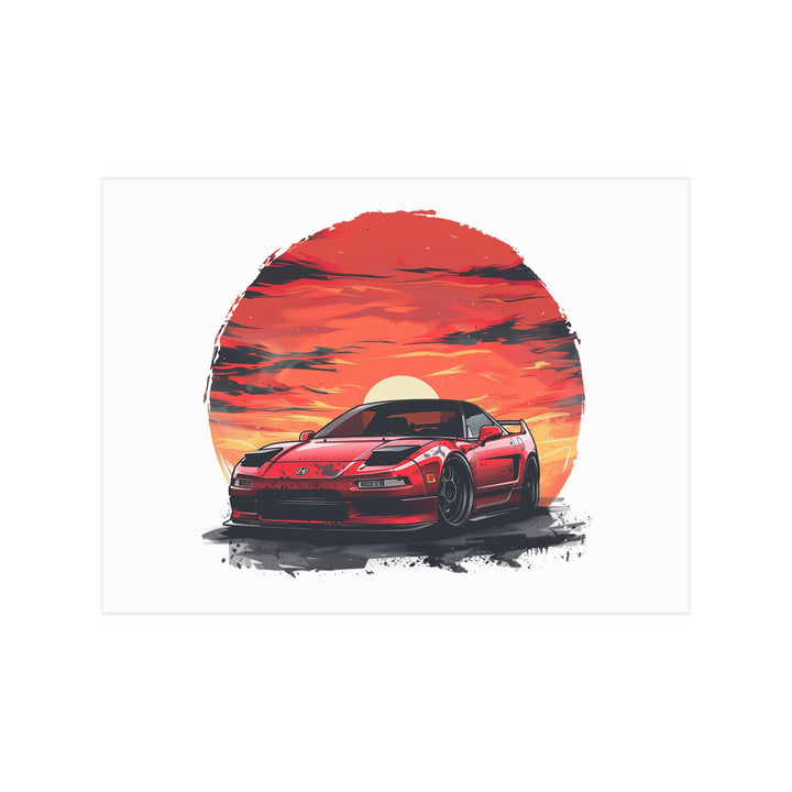 Honda NSX Car Art Print | Unframed Glossy or Matte Wall Decor | Sports Car Poster | JDM Automotive Art | Gift for Honda Enthusiasts-ignitionthreads