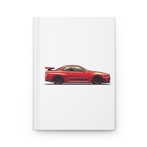 Nissan Skyline R34 GTR Matte Hardcover Journal for Car Enthusiasts