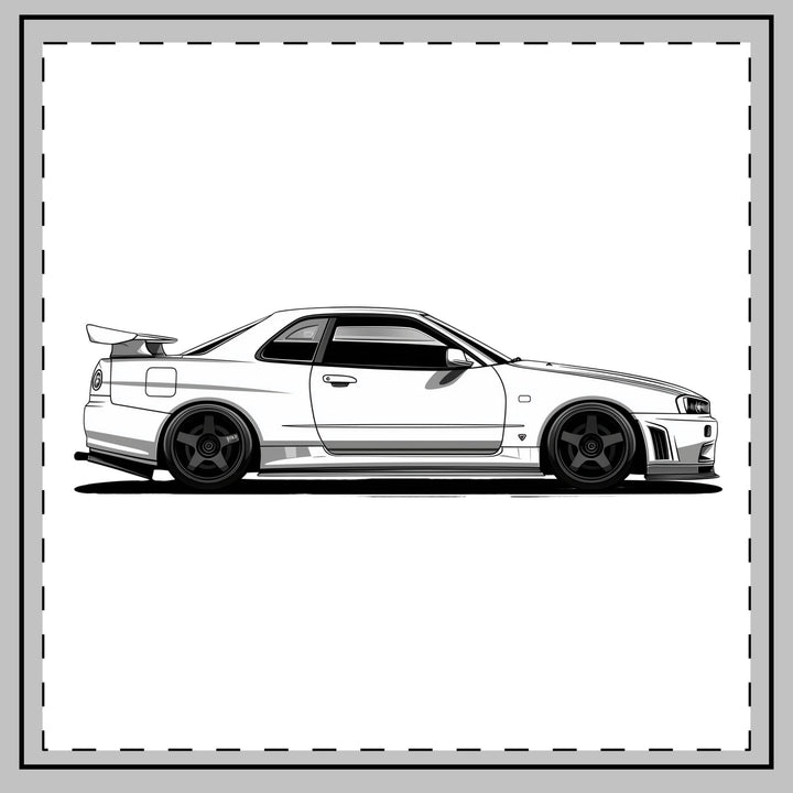 Nissan Skyline R34 GTR Throw Pillow | Stylish Indoor Decor | JDM Car Lover Home Accent - ignitionthreads