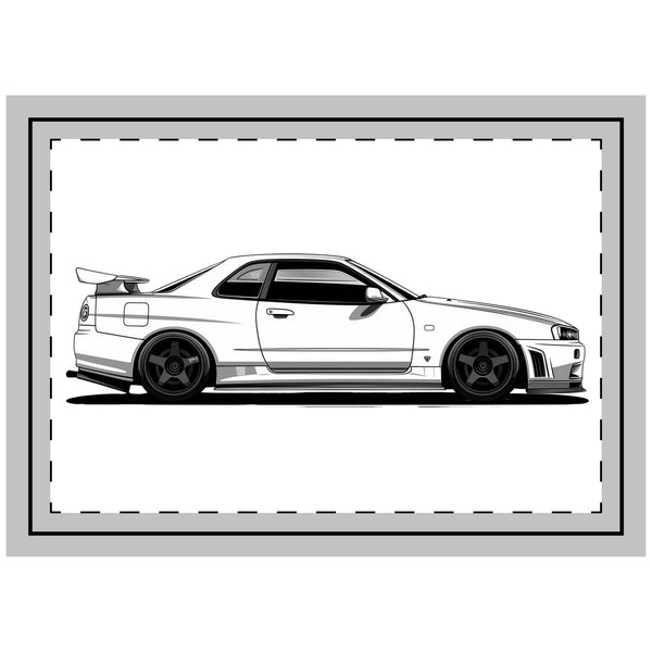 Nissan Skyline R34 GTR Throw Pillow | Stylish Indoor Decor | JDM Car Lover Home Accent - ignitionthreads